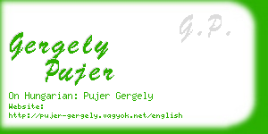 gergely pujer business card